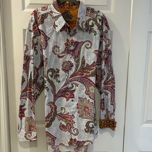 Robert Graham Multicolor Paisley Casual Button Down Shirt